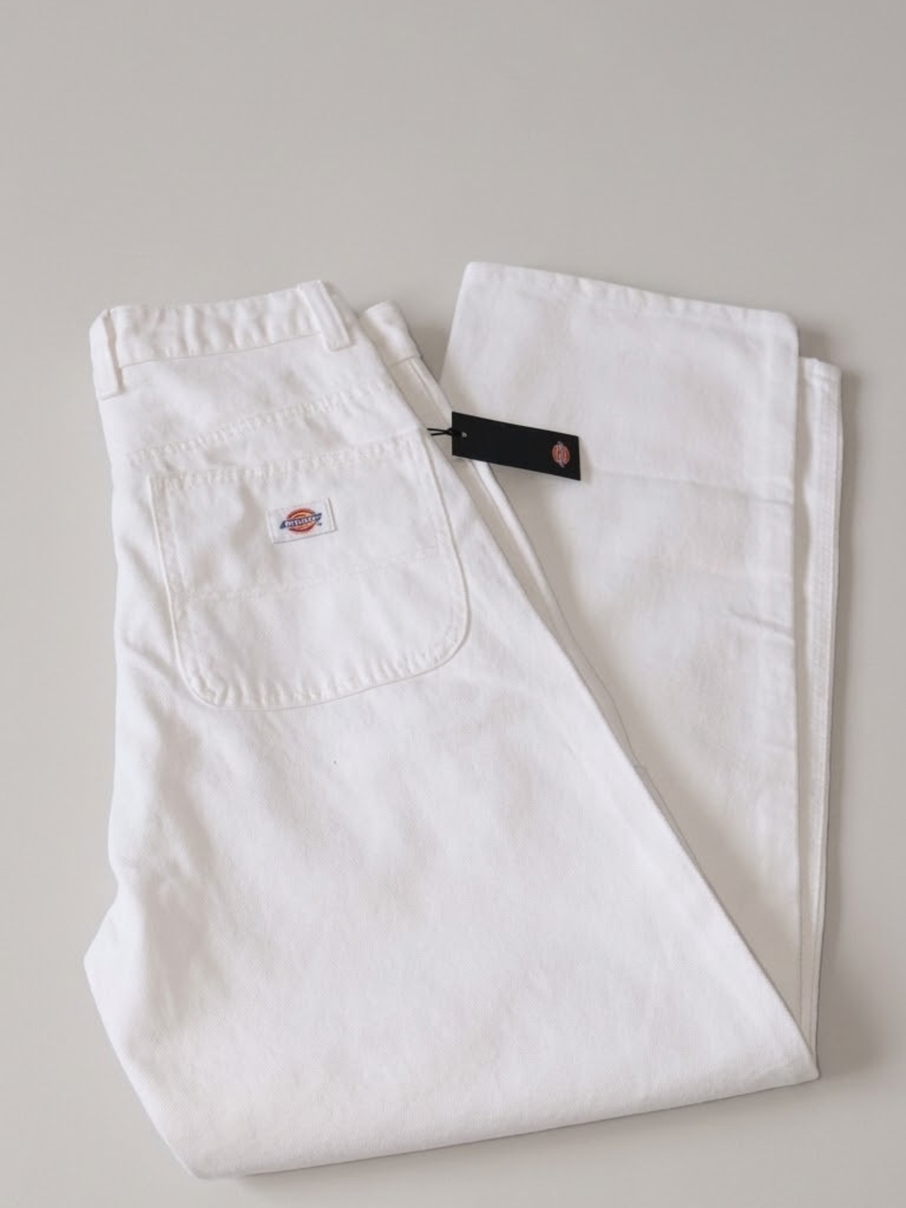 Dickies Women's White Carpenter -Leg Jeans Size. 10R